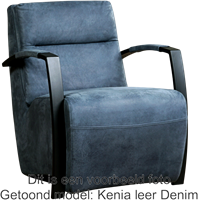 Leren industriële fauteuil Arrival - Toledo Leer Nero - Frame zwart-1
