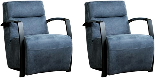 Leren industriële fauteuil Arrival - set van 2 fauteuils