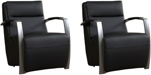 Leren fauteuil arrival, 120+ kleuren leer, in stoel