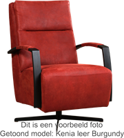 Leren industriële draaifauteuil hoge rugleuning Award - Toledo Leer Khaki - Frame zwart - Stervoet zwart-1