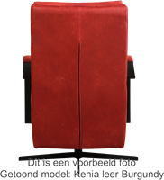 Leren industriële draaifauteuil hoge rugleuning Award - Toledo Leer Khaki - Frame zwart - Stervoet zwart-3