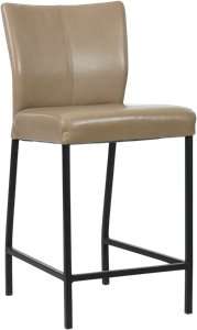 Leren barstoel revolt laag 424 bruin, bruin leer, bruine barkruk