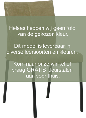 Leren eetkamerstoel Basic - Toledo Leer Antracite - Zwart
