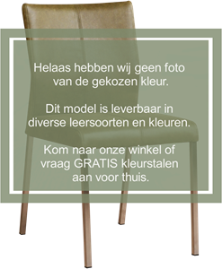 Zwarte leren moderne eetkamerstoel Basic - poot vierkant rvs - Toledo Leer Nero (zwart leer)