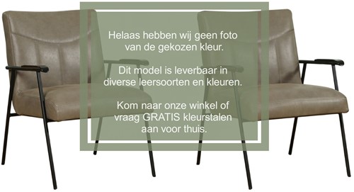 Leren fauteuil Beam - set van 2 fauteuils - Rancho Nero (zwart)