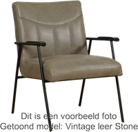 Leren fauteuil Beam - set van 2 fauteuils - Toledo Kalahari (bruin)-1