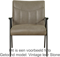 Leren fauteuil Beam - set van 2 fauteuils - Toledo Kalahari (bruin)-2