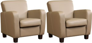 Leren fauteuil believe, bruin leer, bruine stoel