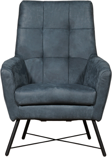 Leren fauteuil Proud - Kenia Leer Denim-2
