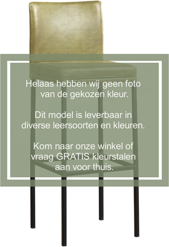 Leren barkruk Break hoog - Toledo Leer Sky Blue - RVS