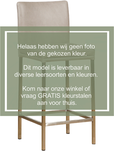 Leren barkruk Break laag - Hermes Antracite (donkergrijs) - Kleur poot, RVS