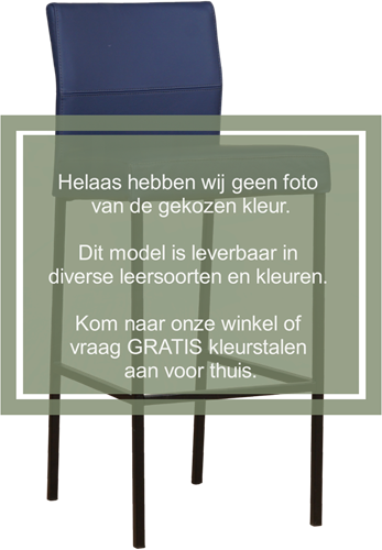 Leren barkruk Bright hoog - Kenia Denim (blauw) - Kleur poot, RVS