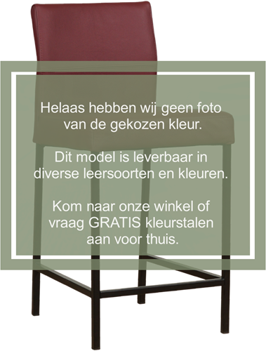 Leren barkruk Bright laag - Hermes Cognac (cognac/oranje) - Kleur poot, zwart