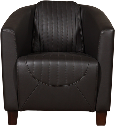 Leren kuipstoel Press Special - Massif Leer Marron - Hout bruin-2