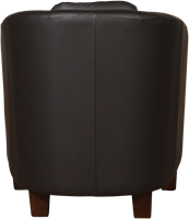 Leren kuipstoel Press Special - Massif Leer Marron - Hout bruin-3