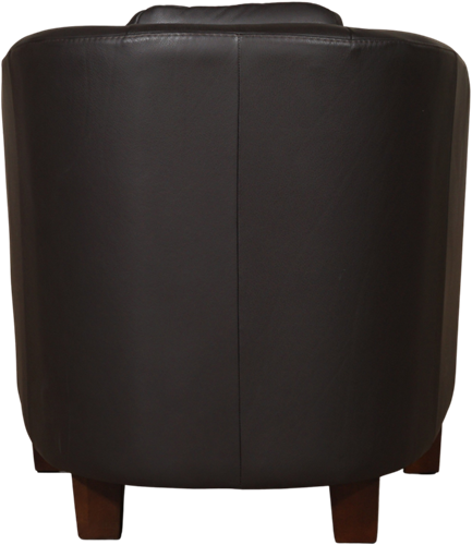 Leren kuipstoel Press Special - Massif Leer Marron - Hout bruin-3