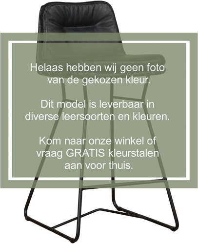 Leren barkruk Candy laag - Rancho Leer Steel