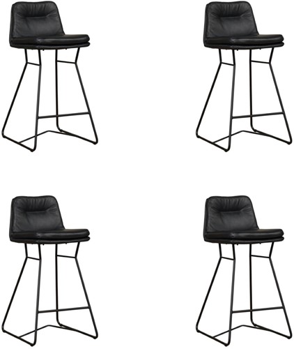 Leren barkruk Candy laag - set van 4 krukken