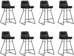 Leren barkruk Candy laag - set van 8 krukken