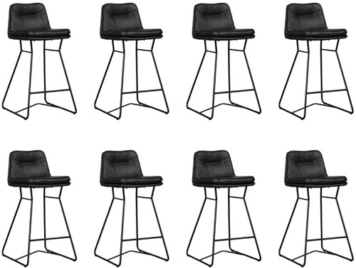 Leren barkruk Candy laag - set van 8 krukken