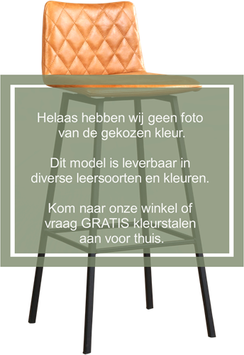 Leren barkruk Catch hoog - Granada leer Steel - Kleur poot, RVS
