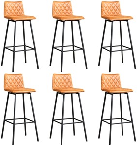 Leren barstoel catch hoog, bruin leer, bruine barkruk