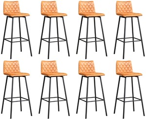 Leren barstoel catch hoog, bruin leer, bruine barkruk