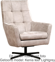 Leren draaifauteuil Central - Hermes Leer Arancio-1
