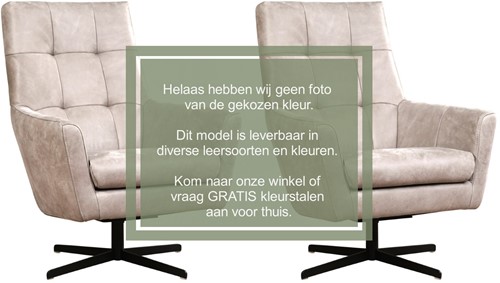 Leren draaifauteuil Central - set van 2 fauteuils - Granada Amber (cognac)
