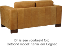 Leren bank Clear, 2-zitsbank - Granada leer Savannah - Hout, Bruin - (174x90cm)-6