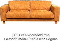 Leren bank Clear, 2-zitsbank - Granada leer Savannah - Hout, Bruin - (174x90cm)-4
