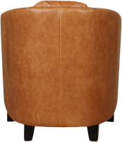 Leren kuipstoel Press Special - Vintage Leer Cognac - Hout zwart-3