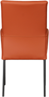 Cognac leren moderne eetkamerstoel Royal - poot vierkant zwart - Toledo Leer Cotto (cognac leer)-3