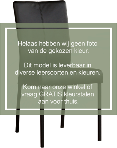 Leren eetkamerstoel Comfort - Hermes Leer Turquoise - Rond - RVS