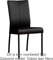Leren eetkamerstoel Comfort - Hermes Leer Lime - Rond - RVS-1