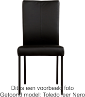 Leren eetkamerstoel Comfort - Hermes Leer Purple - Rond - RVS-2