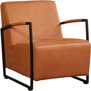 Leren fauteuil creative 324 bruin, bruin leer, bruine stoel