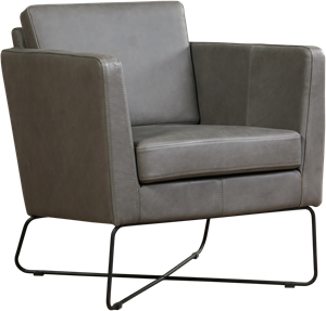 Leren fauteuil crossover 119 grijs, grijs leer, grijze stoel