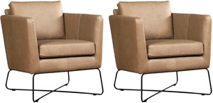 Leren fauteuil crossover, grijs leer, grijze stoel