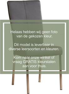 Leren eetkamerstoel Daily - Toledo Leer Nero - RVS