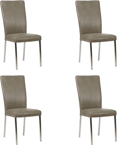 Leren eetkamerstoel Daily - set van 4 stoelen