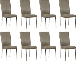 Leren eetkamerstoel Daily - set van 8 stoelen