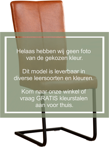 Leren eetkamerstoel Dare - met sledepoot zonder armleuning - Toledo Leer Sky Blue - Poot - RVS