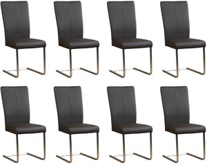 Leren eetkamerstoel dare, bruin leer, bruine keukenstoelen
