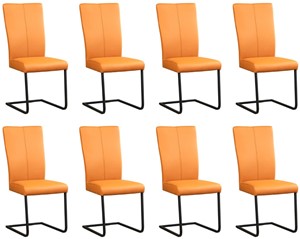 Leren eetkamerstoel dare, bruin leer, bruine keukenstoelen