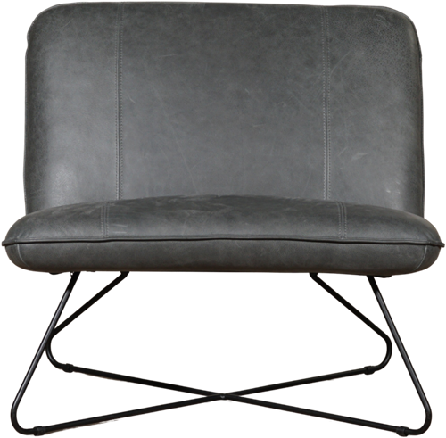 Leren brede design fauteuil Smile zonder armleuning - Vintage Leer Grey-2