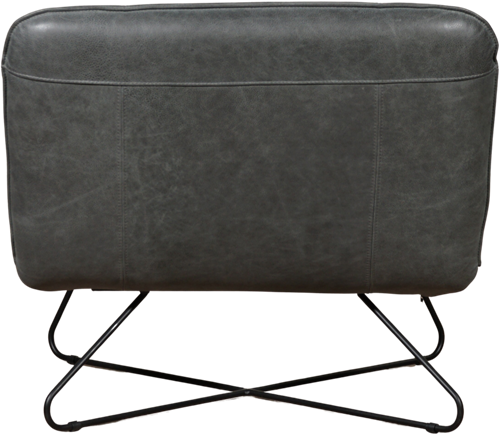 Leren brede design fauteuil Smile zonder armleuning - Vintage Leer Grey-3