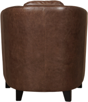 Leren kuipstoel Press Special - Vintage Leer Brown - Hout zwart-3