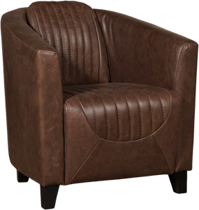 Leren stock fauteuil press special 220 bruin, bruin leer, bruine stoel