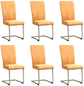 Leren eetkamerstoel dry, bruin leer, bruine keukenstoelen